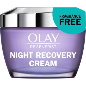 imageOlay Face Moisturizer AntiAging Night Cream for Women  FragranceFree Skin Care Instant Hydration AntiWrinkle Reduces Fine Lines Exfoliates Smooths Texture  Niacinamide Amino Pepitde 17Oz