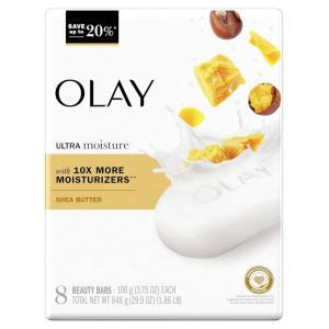 imageOlay Moisture Outlast Ultra Moisture Shea Butter Beauty Bar with Vitamin B3 Complex 375 oz 8 count299 Ounce Pack of 1