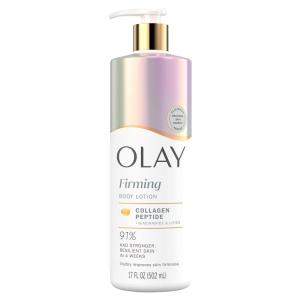 imageOlay Super Serum Hand ampamp Body Lotion for Dry Skin 24hr Long Lasting Hydration 5 Ingredient Serum Complex for Bright Even Firm Luminous Skin Sweet Vanilla ampamp Soft Wood Scent 185 fl ozCollagen