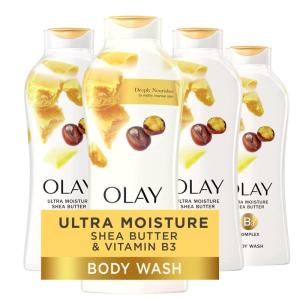 imageOlay Ultra Moisture Shea Butter Body Wash with B3 Complex  22 Fl Oz Pack of 4Shea Butter