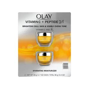 imageOlay Vitamin C MAX Face Moisturizer Brightening Cream for Women Hydrating Evens Tone Dark Spot ampamp Hyperpigmentation Reduction Glowing Skin Care  Niaciniamide Peptides 17 Oz17 Ounce Pack of 2