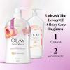 imageOlay Body Wash for Women Fresh Radiance Refreshing ampamp Renewing Made with Plant Based Cleansers B3 Botanical Complex For All Skin Types Peach ampamp Cherry Blossom Scent 33 fl ozPeach and Cherry Blossom