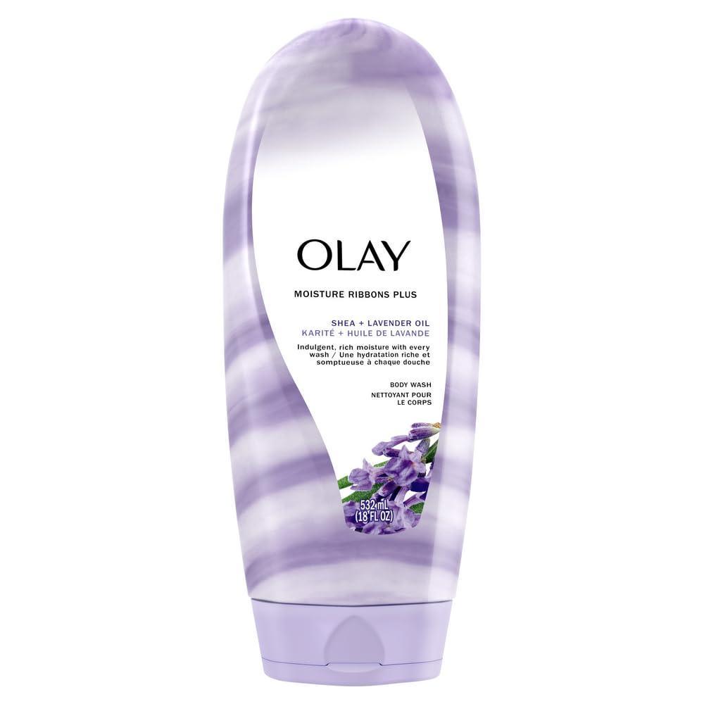 imageOlay Body Wash for Women Moisture Ribbons Plus Deep Conditioning ampamp Moisturizing Formula Long Lasting Smooth Soft Skin For All Skin Types Shea Butter ampamp Manuka Honey Scent 18 fl ozShea  Lavender Oil