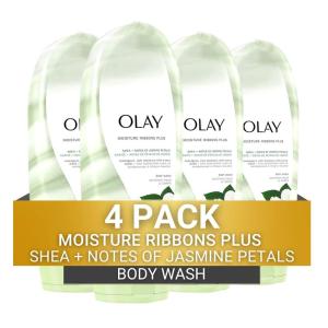 imageOlay Moisture Ribbons Body Wash with Shea and Notes of Jasmine Petals 18 fl oz Pack of 4Jasmine Petals  Shea