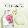 imageOlay Body Wash for Women Fresh Radiance 247 SkinLoving Freshness Visibly Radiant Plant Based Cleansers Vitamin B3 amp Antioxidant Blend For All Skin Types Strawberry amp Mint Scent 29 fl ozRose