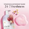 imageOlay Body Wash for Women Fresh Radiance 247 SkinLoving Freshness Visibly Radiant Plant Based Cleansers Vitamin B3 amp Antioxidant Blend For All Skin Types Strawberry amp Mint Scent 29 fl ozBlack Cherry  Vanilla