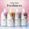 imageOlay Body Wash for Women Fresh Radiance 247 SkinLoving Freshness Visibly Radiant Plant Based Cleansers Vitamin B3 amp Antioxidant Blend For All Skin Types Strawberry amp Mint Scent 29 fl ozPeach  Cherry Blossom