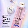 imageOlay Super Serum Body Wash for Normal Skin 24hr Long Lasting Rich Hydration 5 Ingredient Complex for Bright Even Firm amp Luminous Skin with Collagen Peptide BHA Vitamin C 20 fl ozRough  Bumpy