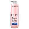imageOlay Super Serum Body Wash for Normal Skin 24hr Long Lasting Rich Hydration 5 Ingredient Complex for Bright Even Firm amp Luminous Skin with Collagen Peptide BHA Vitamin C 20 fl ozRough  Bumpy