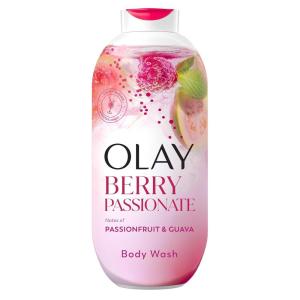 imageOlay Body Wash for Women 247 SkinLoving Freshness Miami Mocktails Plant Based Cleansers Vitamin B3 amp Antioxidant Blend All Skin Types Berry Passionate with Passionfruit amp Guava Scent 22 fl ozBerry Passionate with Passionfruit  Guava