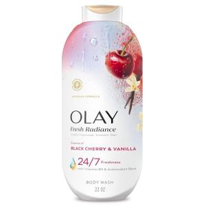 imageOlay Body Wash for Women 247 SkinLoving Freshness Miami Mocktails Plant Based Cleansers Vitamin B3 amp Antioxidant Blend All Skin Types Berry Passionate with Passionfruit amp Guava Scent 22 fl ozBlack Cherry  Vanilla