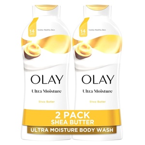 image:imageOlay Body Wash for Women Ultra Moisture 247 Moisture Barrier Repair Hydrating Formula for Healthy Soft Skin Vitamin B3 amp Hyaluronic Blend All Skin Types Shea Butter Scent 22 fl oz Pack of 2Shea Butter
