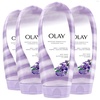 image:imageOlay Body Wash for Women Moisture Ribbons Plus Deep Conditioning amp Moisturizing Formula Long Lasting Smooth Soft Skin For All Skin Types Shea Butter amp Manuka Honey Scent 18 fl oz Pack of 4Shea Butter  Lavender Oil